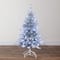 4ft. Pre-Lit Silver Tinsel Artificial Christmas Tree, Cool White Lights